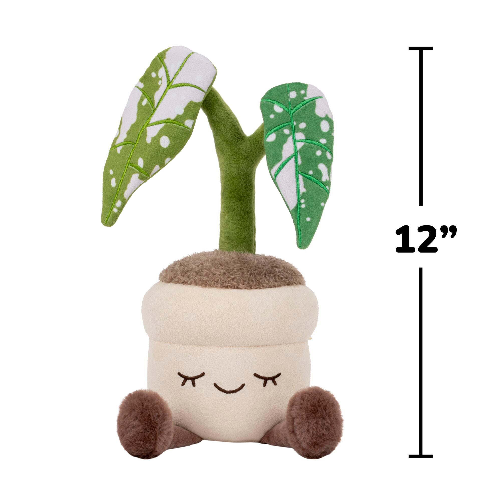 Greenhouse by Russ 12-Inch Grey Monstera Plant Plush - Image 5