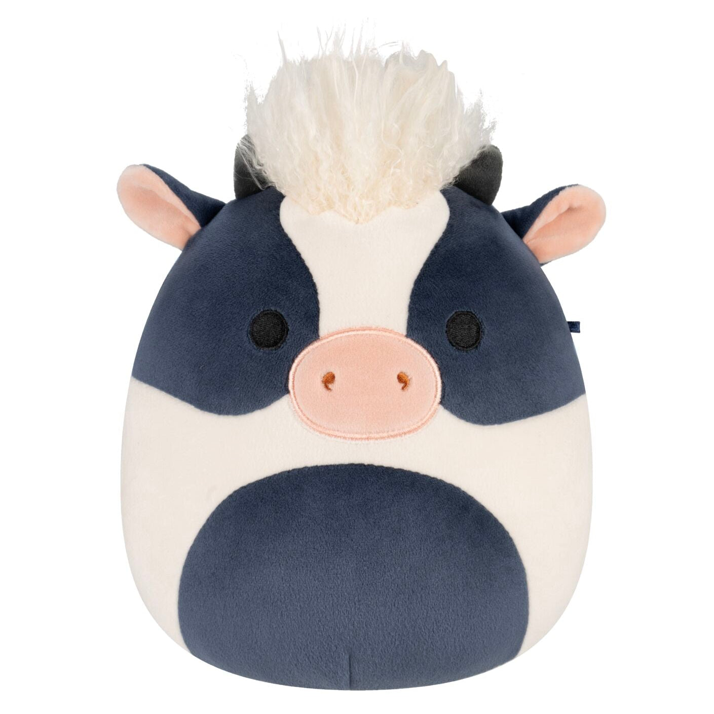 8-Inch Dill the Black and White Cow with Shaggy Hair