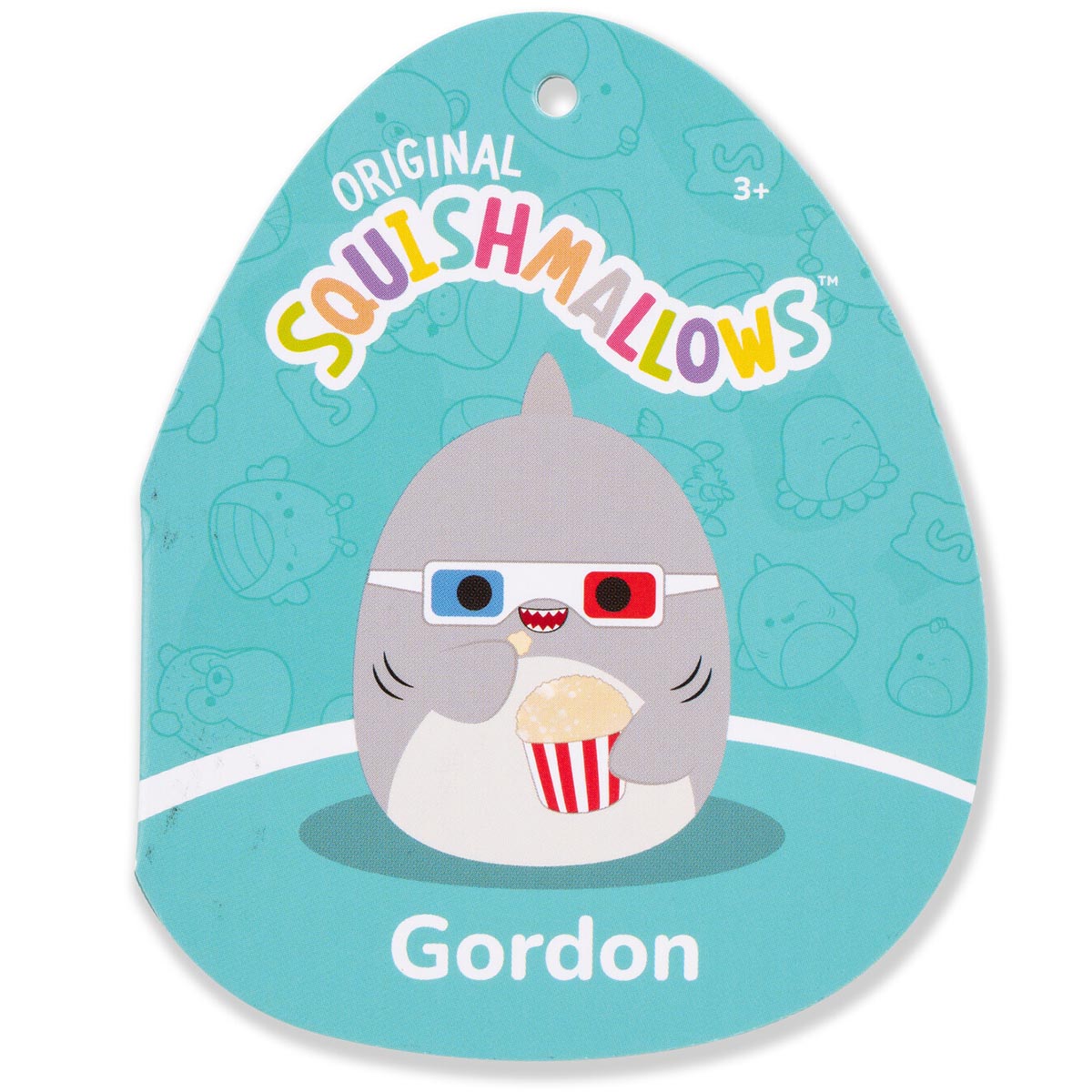 16-Inch Gordon the Grey Shark with 3D Glasses and Popcorn - Image 5
