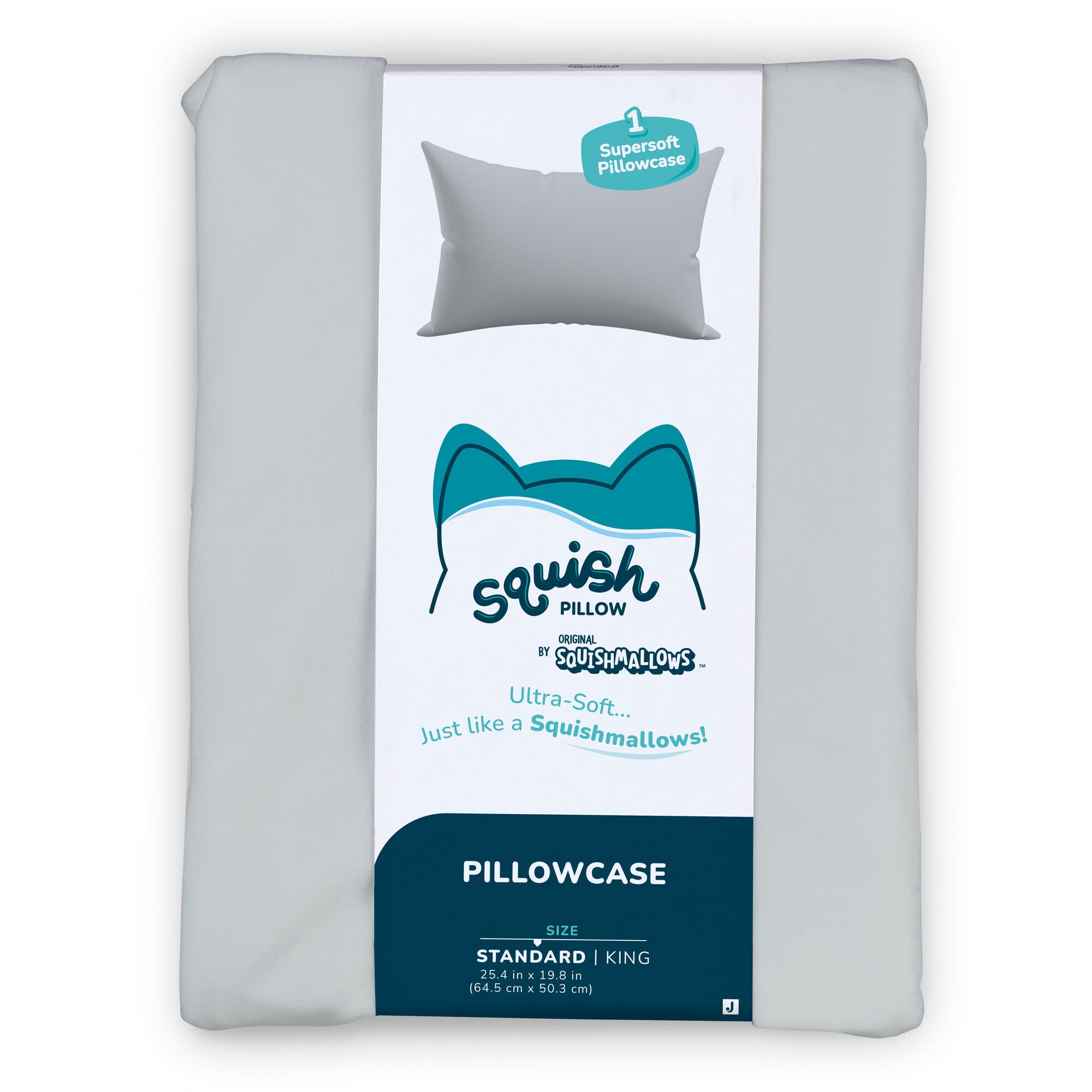 Solid Slumber Light Grey SquishPillow Pillowcase (Standard Size) - Image 3